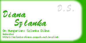 diana szlanka business card